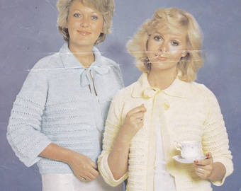 PDF bedjacket vintage knitting pattern bed jacket 34 - 44 inch dressing jacket pdf INSTANT download 1970s English only