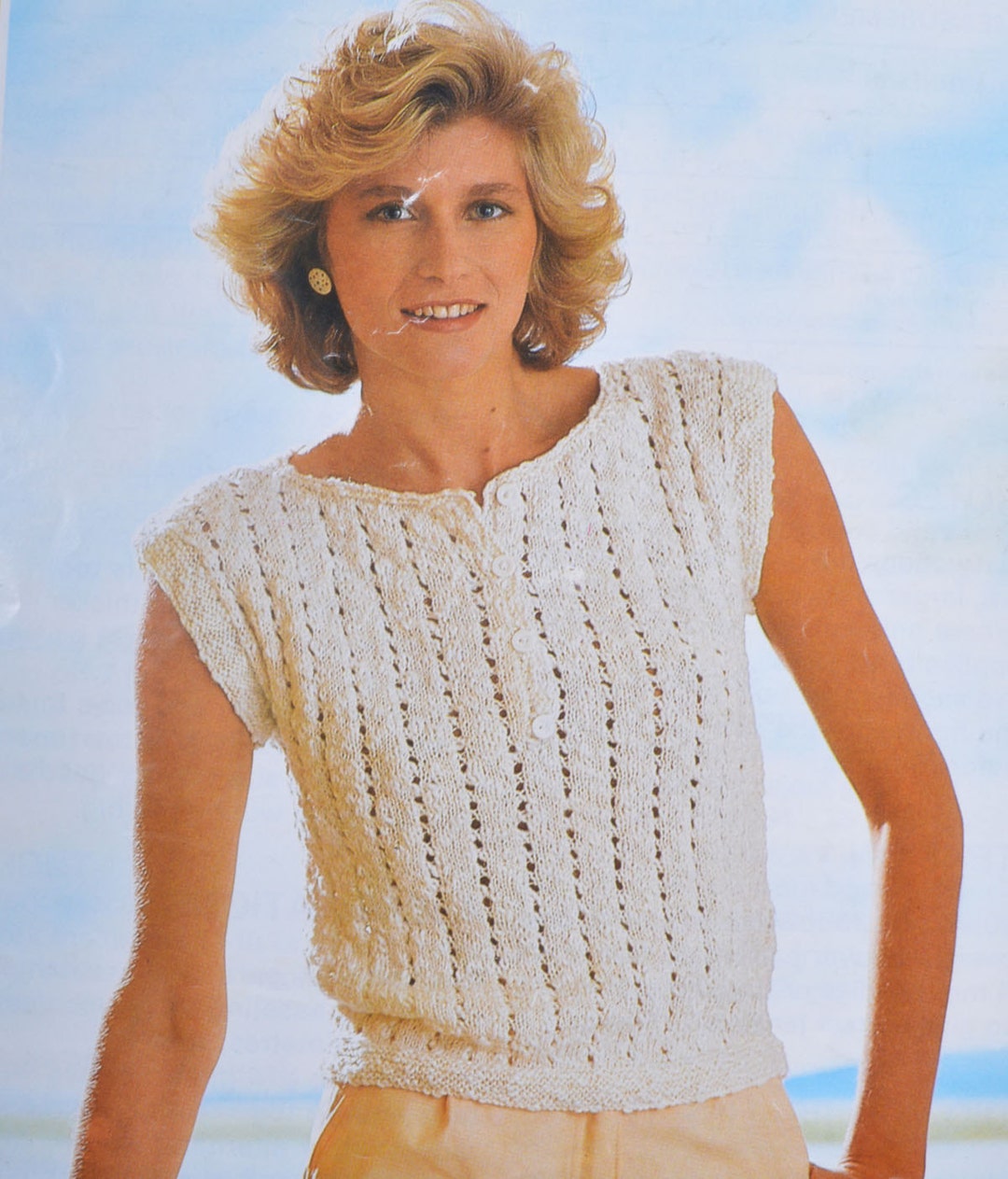 むぎちゃむFRILL HALF SLEEVE HAND KNIT TOPS 71s2XDLNULL._UY350_.jpg