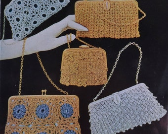 Purse Crochet Pattern 1930s Vintage Handbag Bag PDF Instant - Etsy