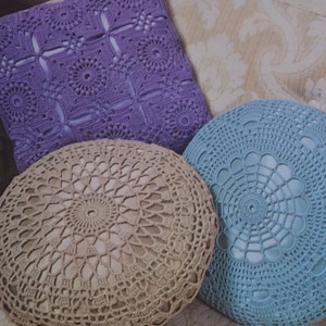 Vintage crochet cushion pattern pdf download cushion pillow covers pattern only pdf 1970s English only