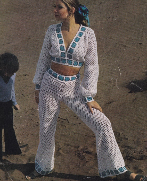 Womens Crochet Trouser Suit Pattern Pdf INSTANT Download