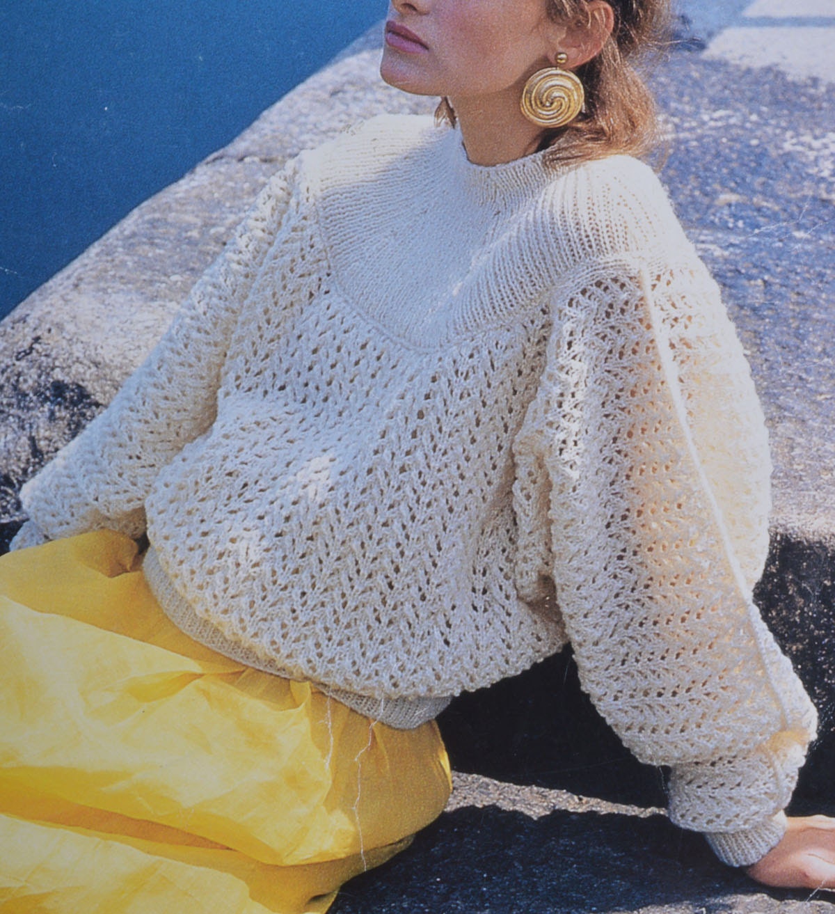 Vintage Knitting Pattern Yoked Neck Sweater Jumper Pdf INSTANT | Etsy