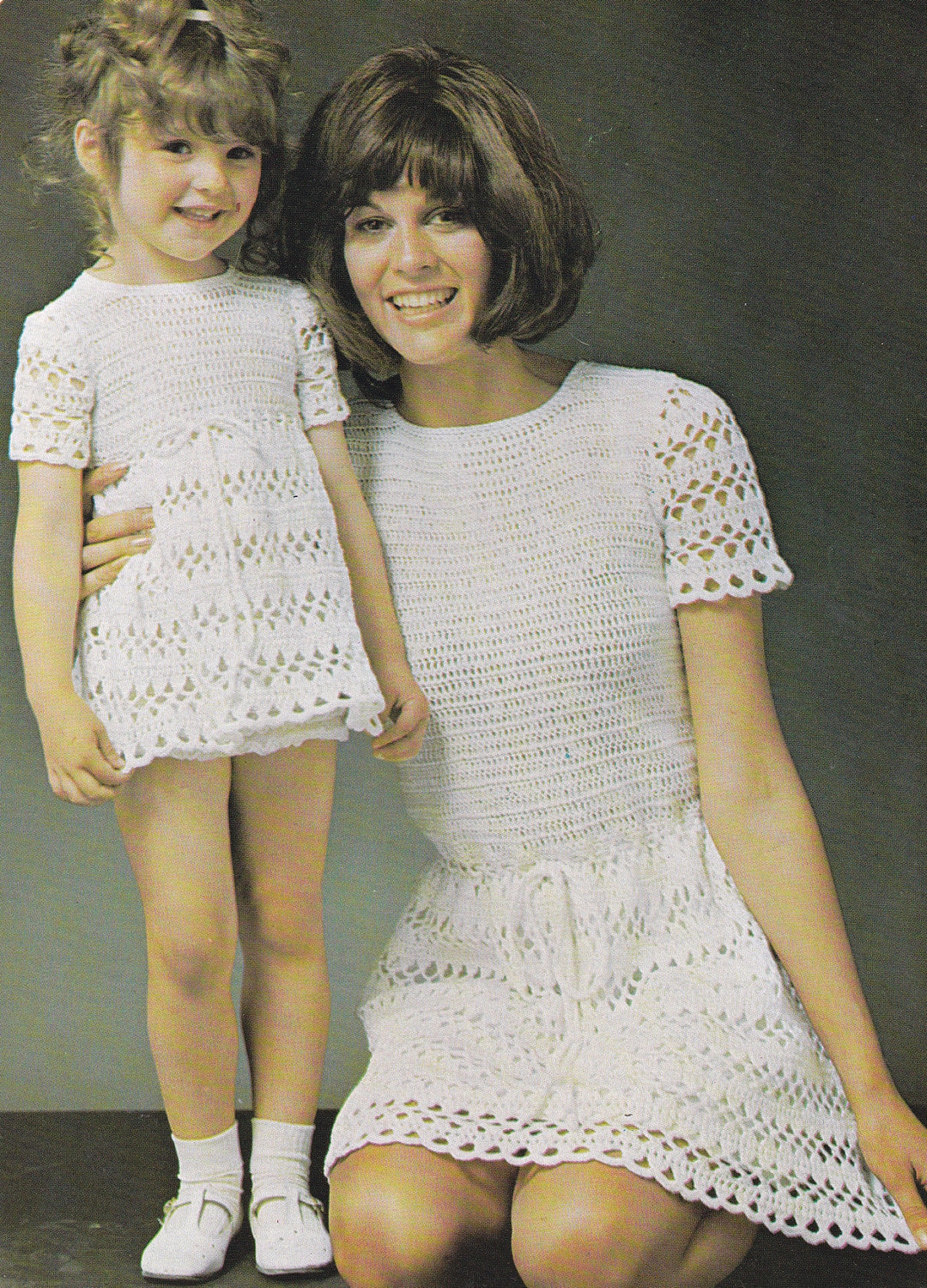 Vintage Crochet Dress Pattern Mother Daughter Dress Pdf INSTANT ...
