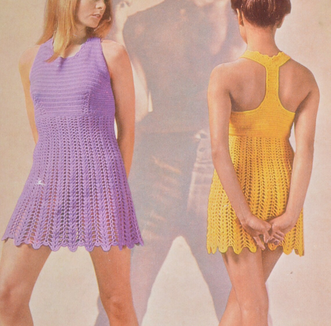 PDF Womens Crochet Dress Sleeveless Vintage Crochet Pattern Etsy