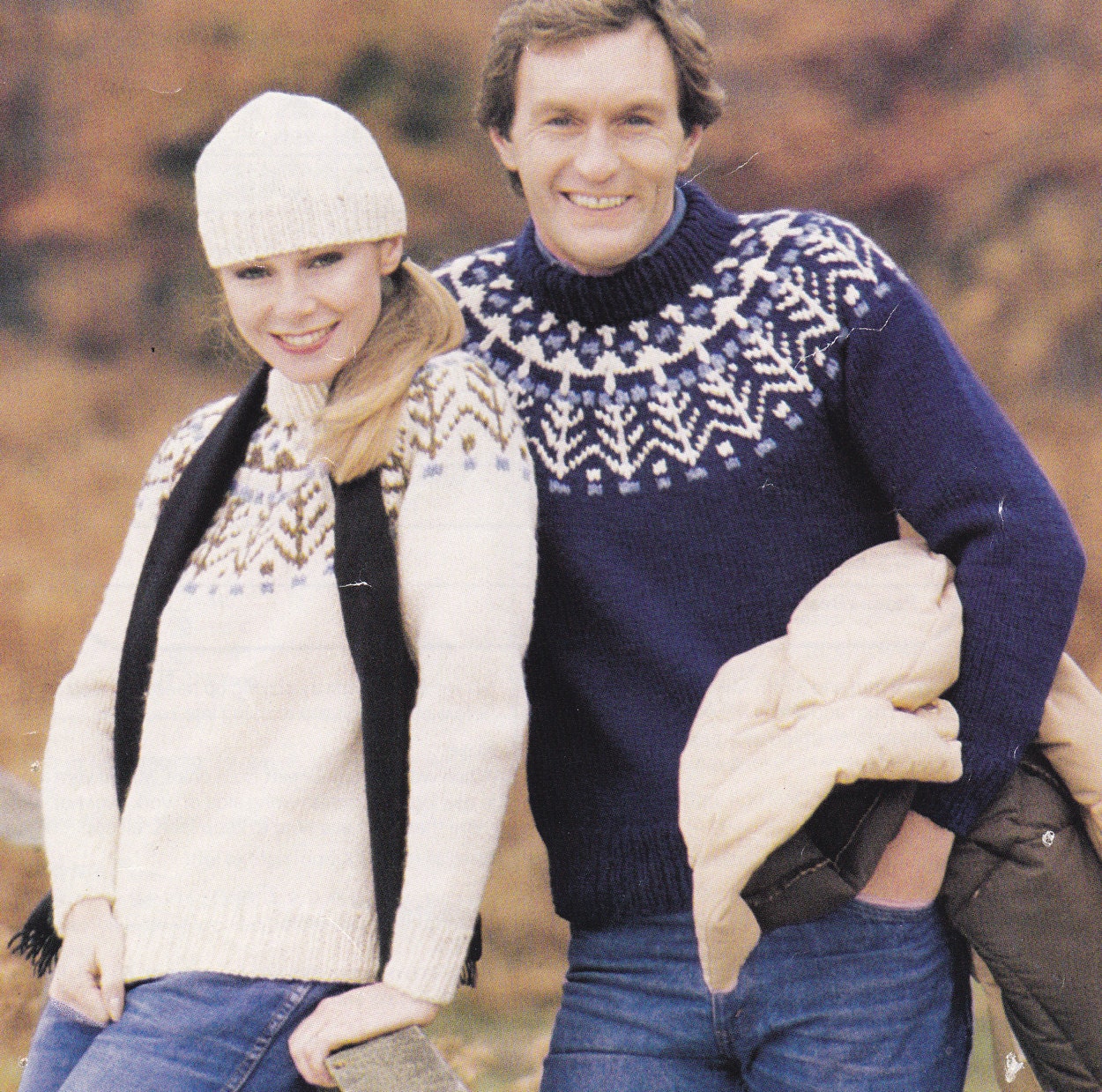 His Hers Neck Nordic Look Jumper Vintage Knitting Pattern Pdf INSTANT ...