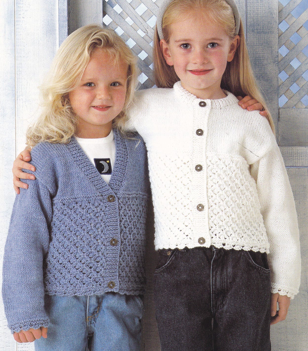 Child's Cardigan Vintage Knitting Pattern Round Neck and V - Etsy UK