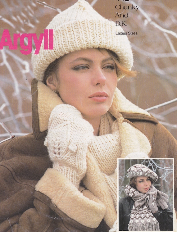 fair isle hat scarf gloves set