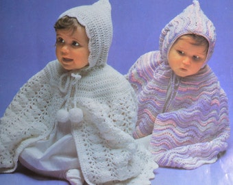 PDF baby knitted cape vintage knitting and crochet pattern pdf INSTANT download pattern only pdf English only