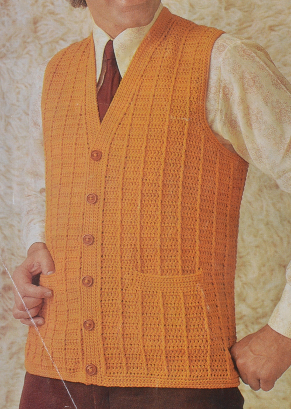 PDF Crochet Men's Waistcoat Vest Vintage Crochet Pattern - Etsy UK