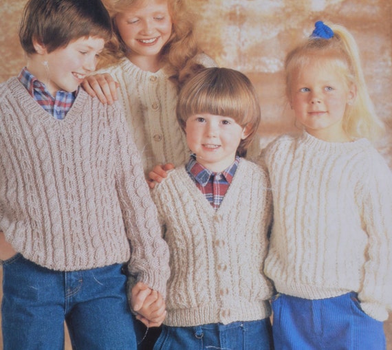 Classic Children's Cardigan Sweater in Cream Classic Children's Cardigan Sweater in Cream