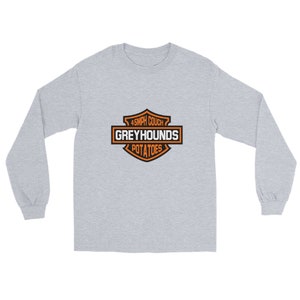 Greyhound 45MPH Couch Potato Harley Themed Long Sleeve Shirt