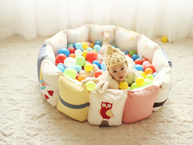 SOABE 6character Colorful Fabric Ball Pit, Ball Pit, Floor Pouf, Kids