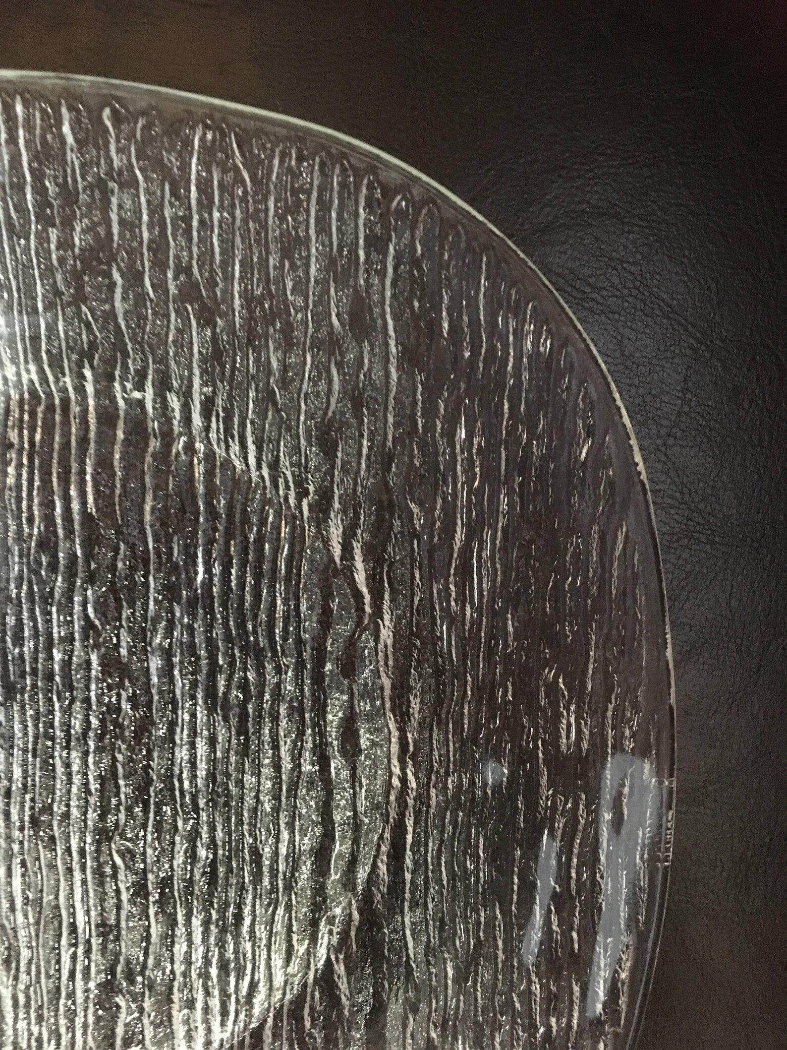 Textured Art Glass Salad Dessert Plate Vtg Scandinavian Set of Etsy