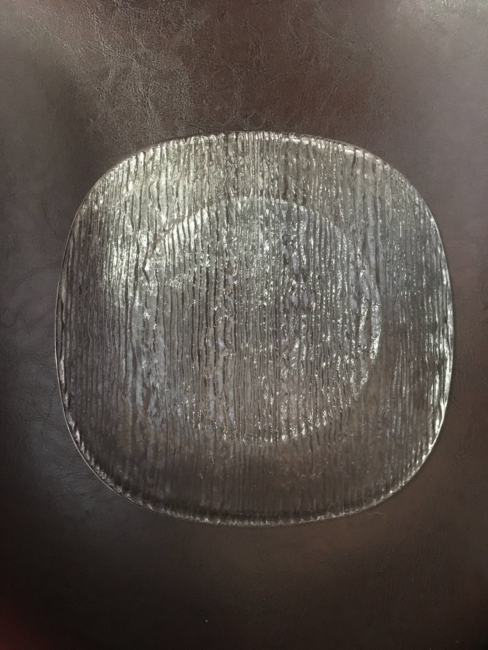 Textured Art Glass Salad Dessert Plate Vtg Scandinavian Set of Etsy