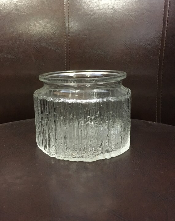 Vintage Mould Blown Glass Vase Jar 1980s Scandinavian Glass Etsy