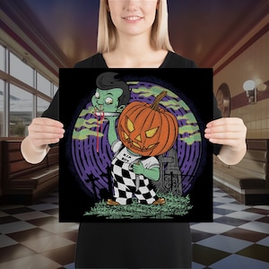 Spooky Big Boy Halloween Matte Art Print