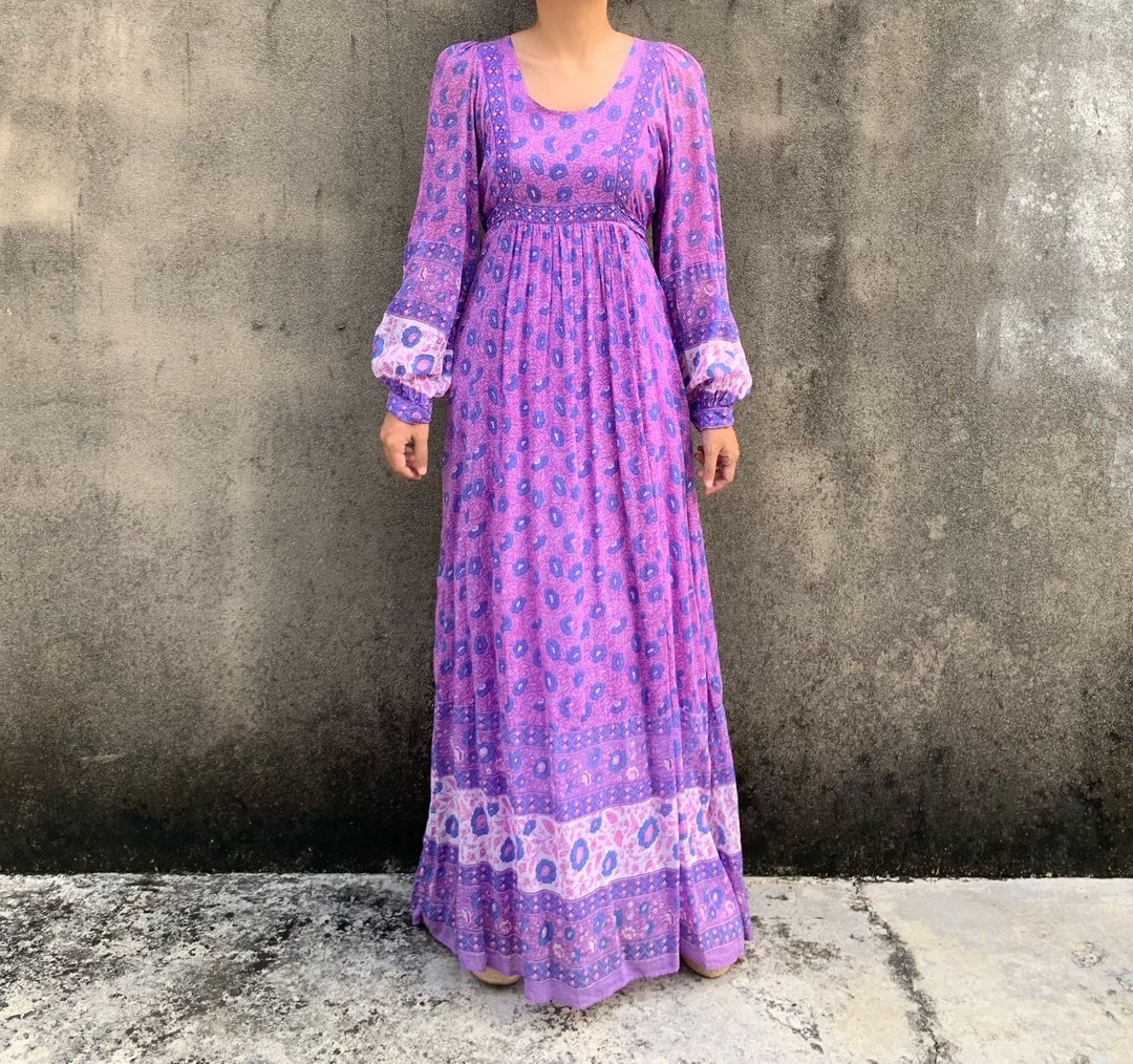Vintage Ritu Kumar for Roshafi Indian Cotton Gauze Dress, Hippie Boho ...