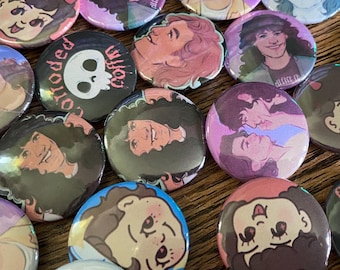 ST | steve eddie robin | pin-back buttons 1.25"