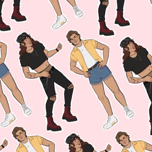 holographic steddie date night stickers
