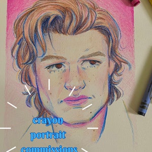 steddie crayon portrait commission