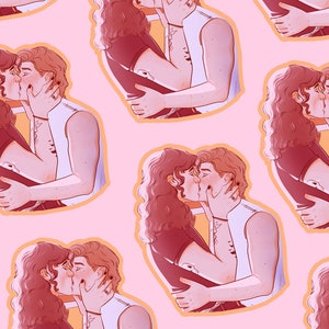 steddie kiss sticker