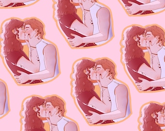 steddie kiss sticker