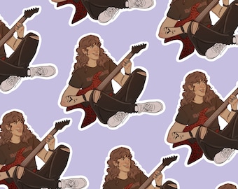 eddie guitar sticker