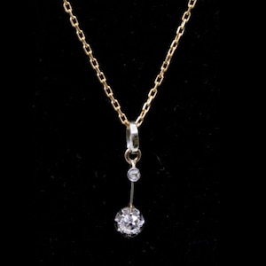 Antique Diamond Old European Cut Diamond Pendant