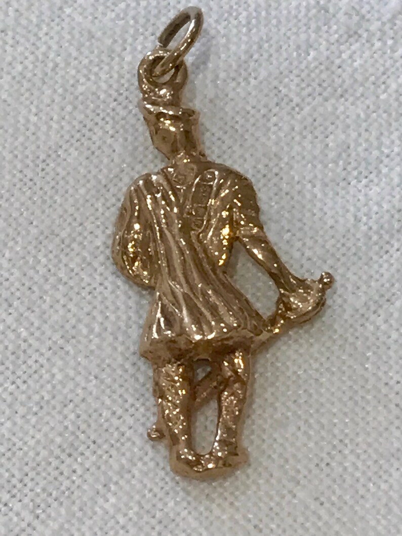 A Scottish Highlander Charm by Bernard Instone 9k