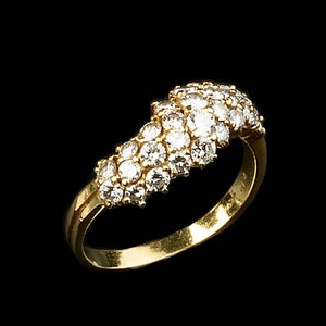 Diamond Cocktail Ring Late 20th Century 18 Karat Gold