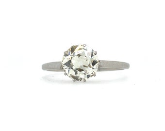 An Early 20th Century 1.45ct Diamond Old Cut Platinum Ring