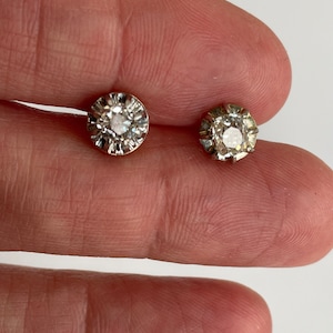 Old Mine Cut Diamond Studs 0.85cts