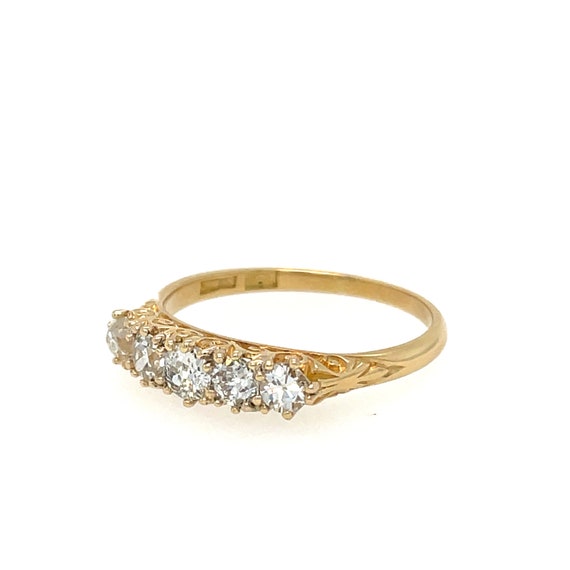 Diamond Victorian 18ct Gold Ring - image 2