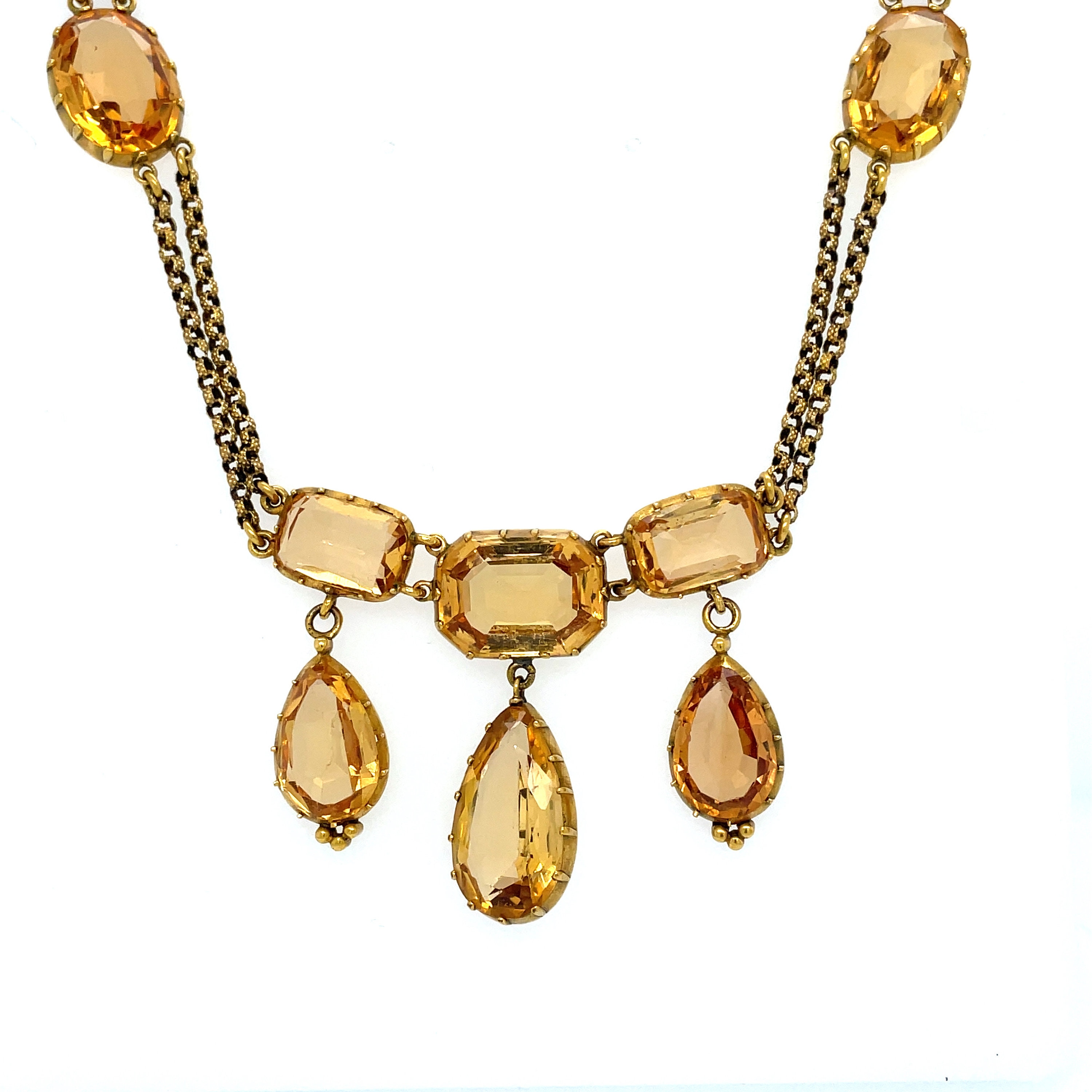 Antique Georgian Imperial Topaz Cannetille Necklace - Etsy