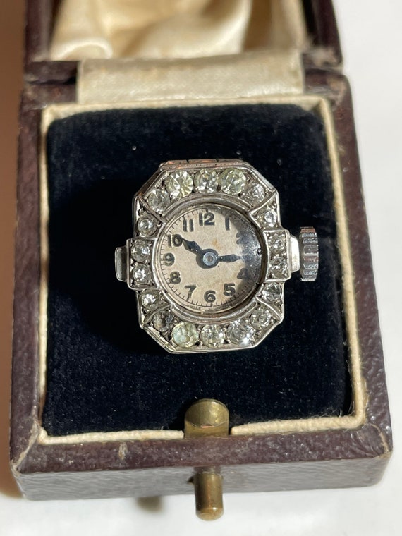 Antique Silver Art Deco Ring Watch