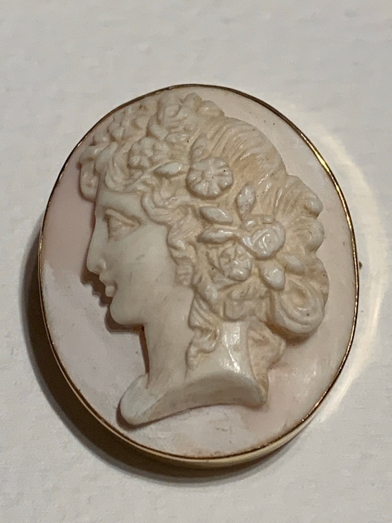 Buy Victorian Grand Tour Antique Conch Shell Carved Cameo 9ct Gold 