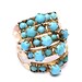 A Turquoise and Gold Stacking Ring - Etsy