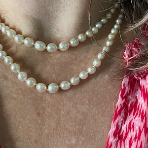Art Deco Period Pearl Necklace with Sapphire and Diamond set Clasp