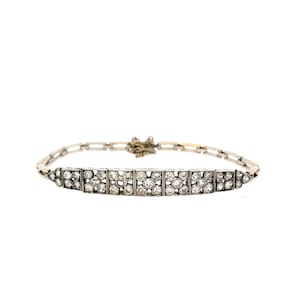 Antique Edwardian Diamond 18 Karat Gold Bracelet