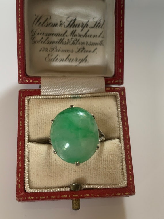 Jade Art Deco Antique Ring