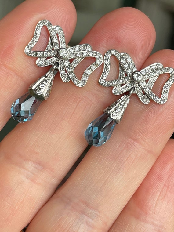 Secondhand 18ct Theo Fennell Blue Topaz Earrings at Segal's Jewellers