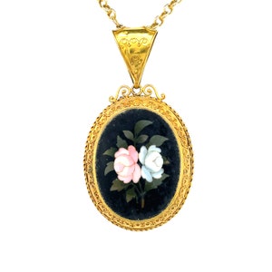 Etruscan Revival Pietra Dura Victorian Locket