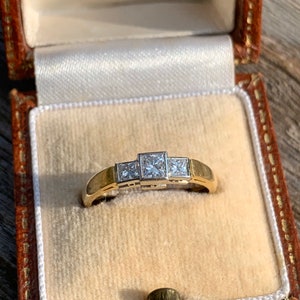 A Princess Cut Diamond 18k Engagement Ring