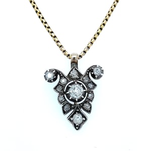 A Victorian Diamond Pendant and Chain