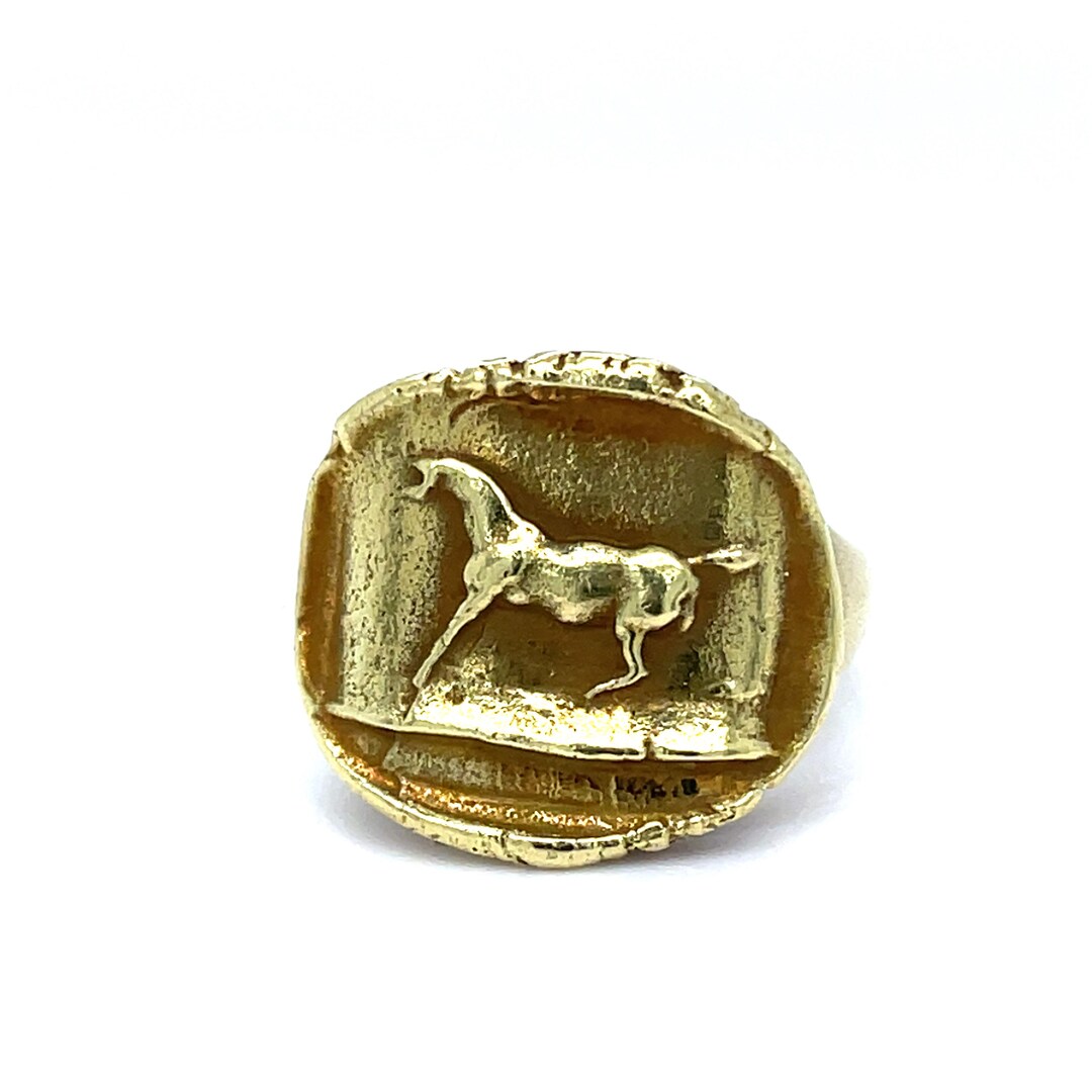 Barry Kieselstein-cord 18ct Roman Horse Ring 18ct Gold 1986 - Etsy