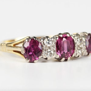 Ruby and Diamond Seven Stone Ring