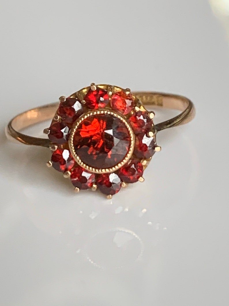 Antique Almandine Garnet Early 20th Century Ring image 0