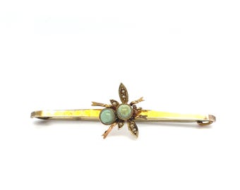 A Turquoise Edwardian Fly Brooch