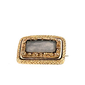 Antique Georgian Gold Hair Morning Brooch
