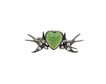 Swallow Heart Edwardian Brooch